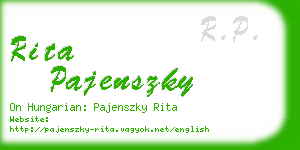 rita pajenszky business card